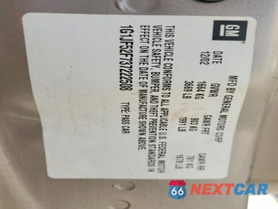 Zdjęcie 12 z 13 samochodu: 2003 CHEVROLET CAVALIER LS VIN:1G1JF52F737222508 - miniatura