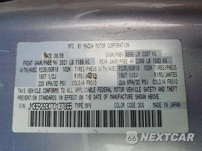 Zdjęcie 13 z 13 samochodu: 2007 MAZDA CX-7 VIN:JM3ER293070137865 - miniatura