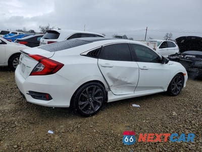 Trzecie zdjęcie samochodu z tyłu: 2020 HONDA CIVIC SPORT VIN:19XFC2F8XLE200020 - miniatura