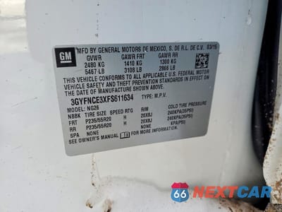 Zdjęcie 13 z 13 samochodu: 2015 CADILLAC SRX PERFORMANCE COLLECTION VIN:3GYFNCE3XFS611634 - miniatura