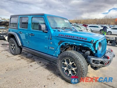 Czwarte zdjęcie samochodu z boku: 2020 JEEP WRANGLER UNLIMITED RUBICON VIN:1C4HJXFG3LW310142 - miniatura