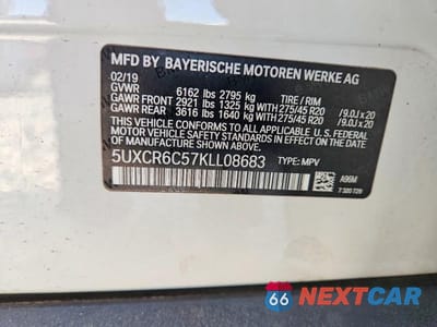 Zdjęcie 12 z 12 samochodu: 2019 BMW X5 XDRIVE40I VIN:5UXCR6C57KLL08683 - miniatura