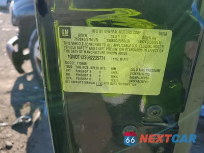 Zdjęcie 13 z 13 samochodu: 2008 CHEVROLET TRAILBLAZER LS VIN:1GNDT13S982235774 - miniatura