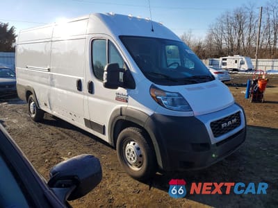 Czwarte zdjęcie samochodu z boku: 2019 RAM PROMASTER 3500 EXT CARGO 3.6L HIGH ROO VIN:3C6URVJG3KE558569 - miniatura