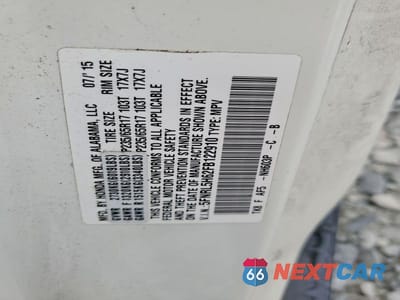 Zdjęcie 13 z 13 samochodu: 2015 HONDA ODYSSEY EXL VIN:5FNRL5H62FB122910 - miniatura