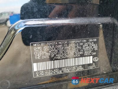 Zdjęcie 12 z 12 samochodu: 2009 LEXUS IS 350 VIN:JTHBE262992016406 - miniatura