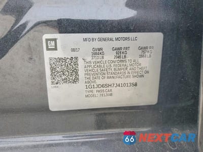 Zdjęcie 12 z 12 samochodu: 2018 CHEVROLET SONIC LT VIN:1G1JD6SH7J4101358 - miniatura
