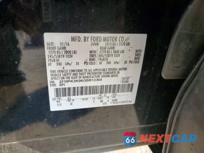 Zdjęcie 13 z 13 samochodu: 2016 FORD EDGE TITANIUM VIN:2FMPK3K96GBB13364 - miniatura