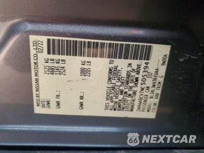 Zdjęcie 12 z 13 samochodu: 2022 NISSAN MAXIMA 3.5 SV VIN:1N4AA6CV7NC505394 - miniatura