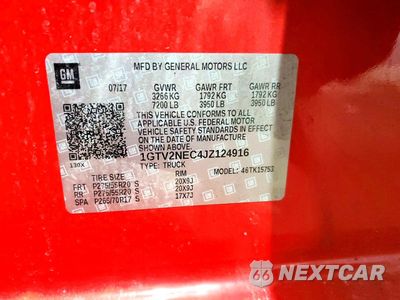 Zdjęcie 12 z 12 samochodu: 2018 GMC SIERRA K1500 SLT VIN:1GTV2NEC4JZ124916 - miniatura