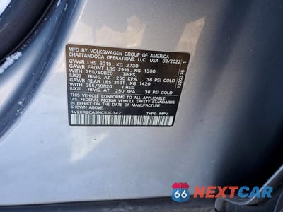 Zdjęcie 13 z 13 samochodu: 2022 VOLKSWAGEN ATLAS SE VIN:1V2KR2CA9NC530342 - miniatura