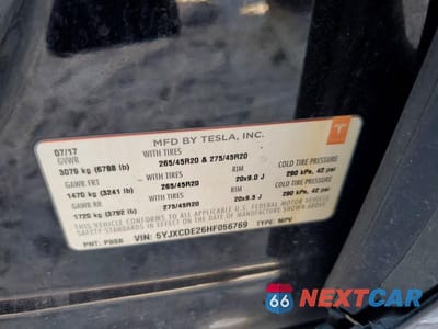 Zdjęcie 12 z 12 samochodu: 2017 TESLA MODEL X VIN:5YJXCDE26HF056769 - miniatura