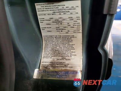 Zdjęcie 13 z 13 samochodu: 2004 CHEVROLET VENTURE INCOMPLETE VIN:1GBDX23E04D131769 - miniatura