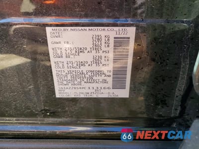 Zdjęcie 14 z 14 samochodu: 2023 NISSAN MURANO SV VIN:5N1AZ2BS4PC113166 - miniatura