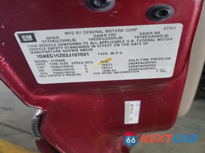 Zdjęcie 13 z 14 samochodu: 2002 GMC YUKON XL C1500 VIN:1GKEC16Z82J107601 - miniatura