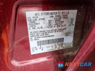 Zdjęcie 12 z 12 samochodu: 2004 FORD F150 SUPERCREW VIN:1FTPW14584KA84264 - miniatura