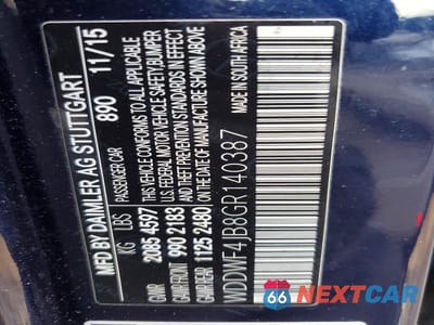 Zdjęcie 12 z 12 samochodu: 2016 MERCEDES-BENZ C 300 VIN:WDDWF4JB8GR140387 - miniatura