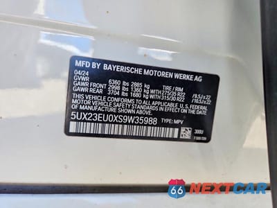 Zdjęcie 13 z 13 samochodu: 2025 BMW X5 XDRIVE40I VIN:5UX23EU0XS9W35988 - miniatura