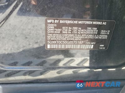 Zdjęcie 13 z 13 samochodu: 2016 BMW X5 XDR40E VIN:5UXKT0C50G0S75187 - miniatura