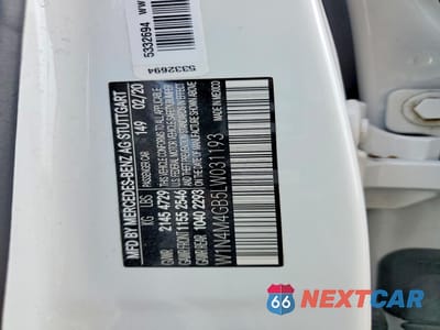 Zdjęcie 13 z 13 samochodu: 2020 MERCEDES-BENZ GLB 250 VIN:W1N4M4GB5LW031193 - miniatura