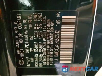 Zdjęcie 13 z 13 samochodu: 2017 HYUNDAI TUCSON LIMITED VIN:KM8J3CA41HU502742 - miniatura