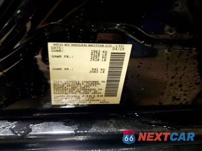Zdjęcie 13 z 13 samochodu: 2019 NISSAN ALTIMA 2.5 SR VIN:1N4BL4CV4KC236138 - miniatura