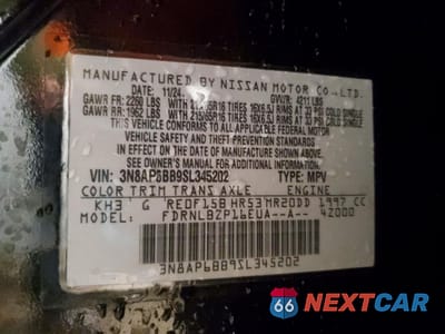 Zdjęcie 13 z 14 samochodu: 2025 NISSAN KICKS S VIN:3N8AP6BB9SL345202 - miniatura