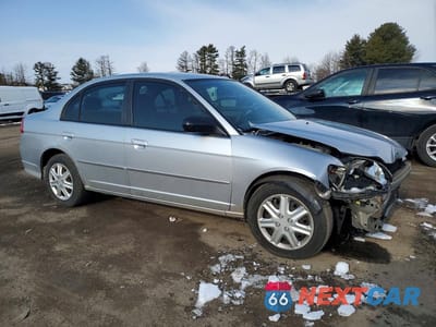 Czwarte zdjęcie samochodu z boku: 2005 HONDA CIVIC LX VIN:2HGES16655H600003 - miniatura