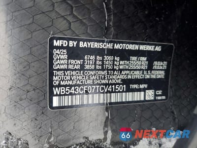 Zdjęcie 13 z 13 samochodu: 2026 BMW IX XDRIVE45 VIN:WB543CF07TCV41501 - miniatura