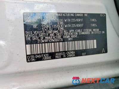 Zdjęcie 13 z 13 samochodu: 2024 TOYOTA RAV4 XLE VIN:2T3W1RFV2RW364735 - miniatura
