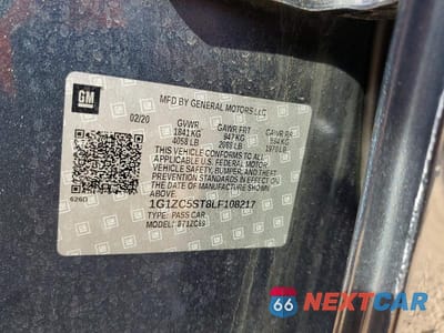 Zdjęcie 12 z 12 samochodu: 2020 CHEVROLET MALIBU LS VIN:1G1ZC5ST8LF108217 - miniatura