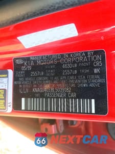 Zdjęcie 12 z 12 samochodu: 2020 KIA OPTIMA HYBRID EX VIN:KNAGU4LE8L5039182 - miniatura