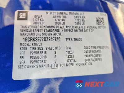 Zdjęcie 12 z 12 samochodu: 2013 CHEVROLET SILVERADO K1500 LT VIN:1GCRKSE72DZ249730 - miniatura