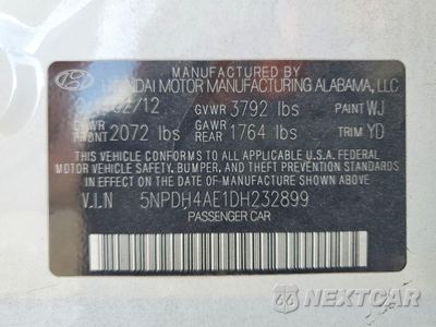 Zdjęcie 12 z 12 samochodu: 2013 HYUNDAI ELANTRA GLS VIN:5NPDH4AE1DH232899 - miniatura