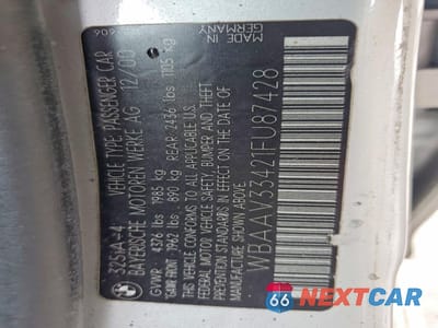 Zdjęcie 12 z 12 samochodu: 2001 BMW 325 I VIN:WBAAV33421FU87428 - miniatura