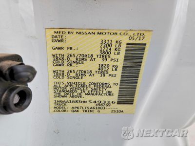 Zdjęcie 12 z 12 samochodu: 2017 NISSAN TITAN S VIN:1N6AA1R83HN549316 - miniatura