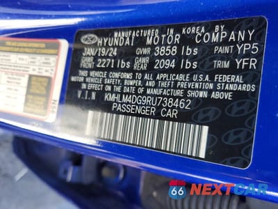 Zdjęcie 12 z 12 samochodu: 2024 HYUNDAI ELANTRA SEL VIN:KMHLM4DG9RU738462 - miniatura