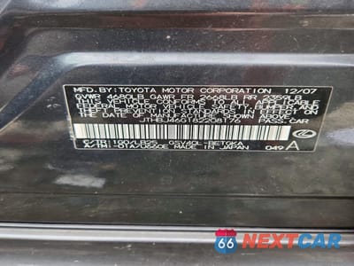 Zdjęcie 12 z 12 samochodu: 2008 LEXUS ES 350 VIN:JTHBJ46G182208176 - miniatura