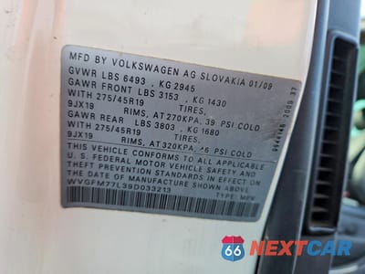 Zdjęcie 12 z 12 samochodu: 2009 VOLKSWAGEN TOUAREG 2 V6 TDI VIN:WVGFM77L39D033213 - miniatura