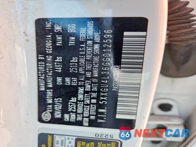 Zdjęcie 13 z 13 samochodu: 2016 KIA OPTIMA EX VIN:5XXGU4L36GG012596 - miniatura
