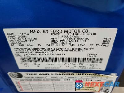 Zdjęcie 12 z 12 samochodu: 2014 FORD F150 SUPERCREW VIN:1FTFW1EFXEFB68521 - miniatura