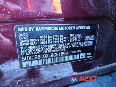 Zdjęcie 13 z 13 samochodu: 2020 BMW X5 XDRIVE40I VIN:5UXCR6C0XL9C51899 - miniatura