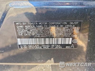 Zdjęcie 12 z 12 samochodu: 2007 LEXUS ES 350 VIN:JTHBJ46G372143703 - miniatura