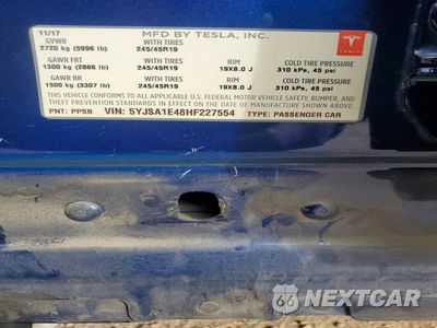 Zdjęcie 13 z 13 samochodu: 2017 TESLA MODEL S VIN:5YJSA1E48HF227554 - miniatura
