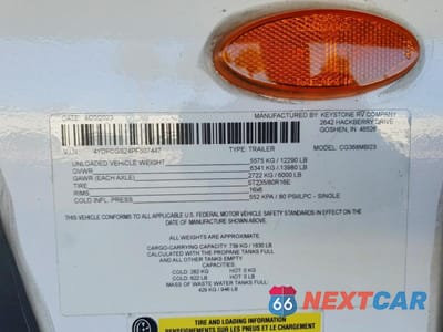 Zdjęcie 10 z 10 samochodu: 2023 KEYSTONE COUGAR CAMPER VIN:4YDFCGS24PF507447 - miniatura