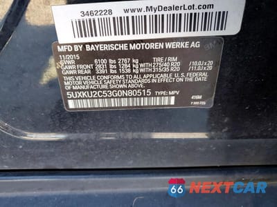 Zdjęcie 14 z 14 samochodu: 2016 BMW X6 XDRIVE35I VIN:5UXKU2C53G0N80515 - miniatura