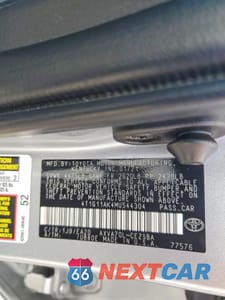 Zdjęcie 12 z 13 samochodu: 2021 TOYOTA CAMRY SE VIN:4T1G11AK4MU544304 - miniatura