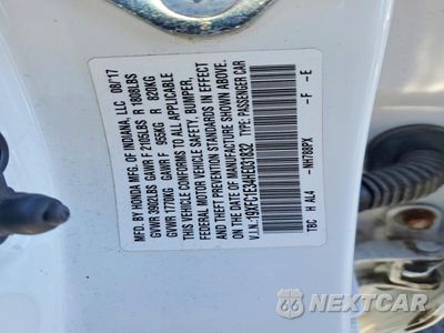 Zdjęcie 12 z 12 samochodu: 2017 HONDA CIVIC VIN:19XFC1E34HE031832 - miniatura