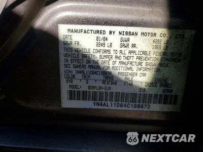 Zdjęcie 23 z 24 samochodu: 2004 NISSAN ALTIMA BASE VIN:1N4AL11D64C198872 - miniatura