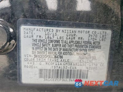 Zdjęcie 12 z 13 samochodu: 2016 NISS VERSA NOTE S VIN:3N1CE2CP3GL364786 - miniatura